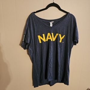 Ladies XXL Navy Armed Forces Tshirt NWOT
